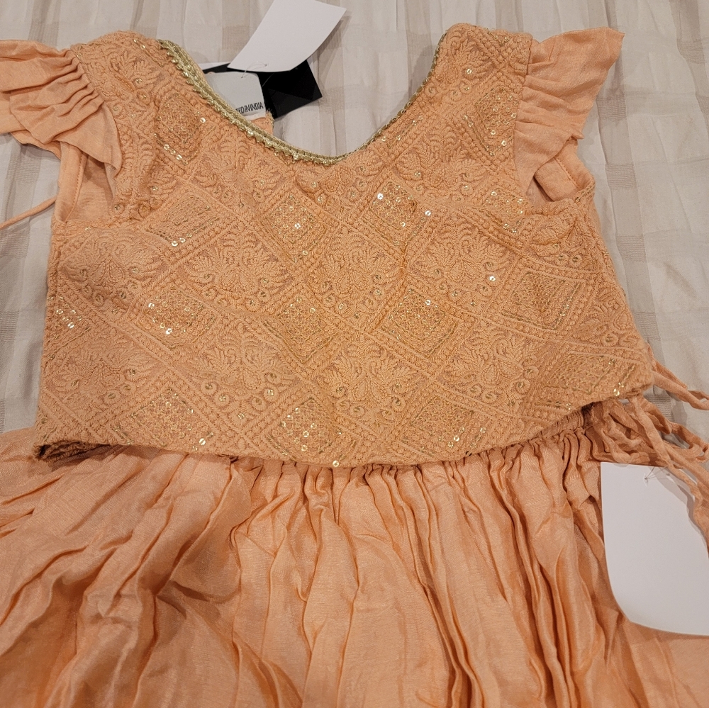 Girls Peach Lehnga NWT Sz 22